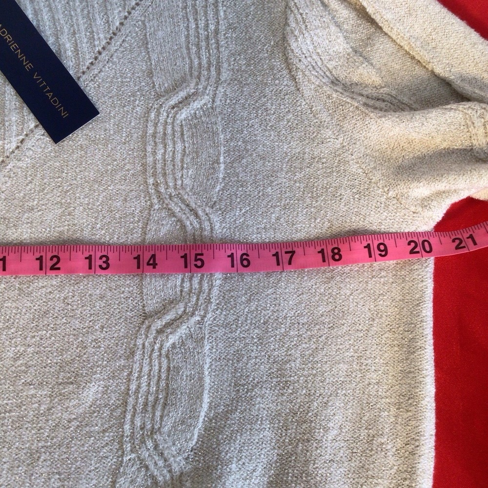 ADRIENNE VITTADINI Sweater‎ Women's PL Knit Pullover With Glamour NWT - Picture 13 of 13
